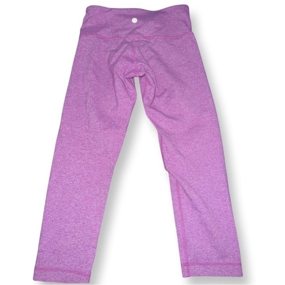 LULULEMON Purple Speckled Crop Leggings Size 4 - Picture 6 of 6